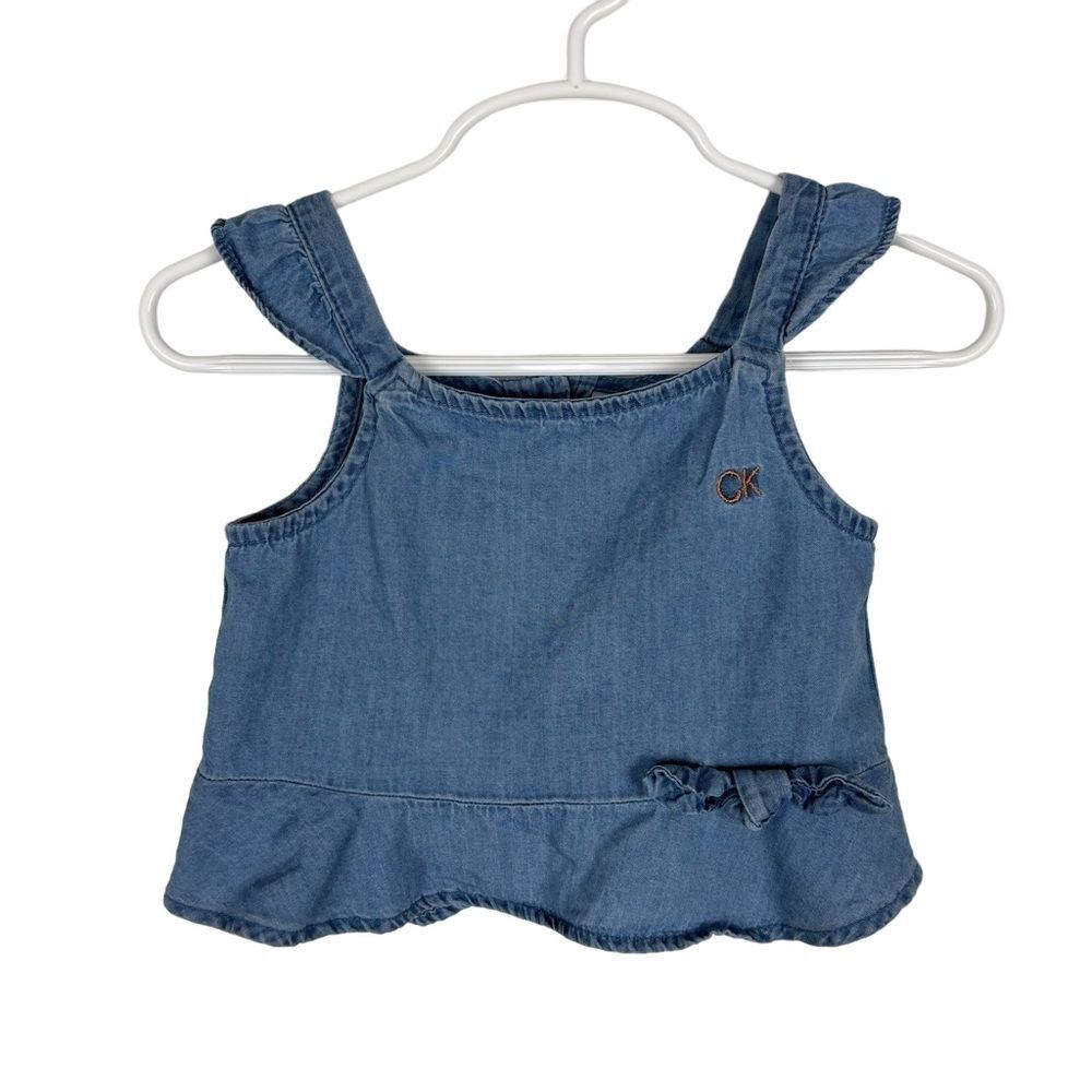 Calvin Klein Jeans Chambray Sleeveless Top Girls Size 2T